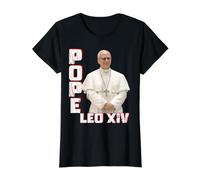 Papa León XIV Camiseta gráfica económica, Mujer, Negro, S