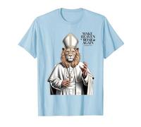 Papa León XIV Camiseta, Hombre, Azul Bebé, 3XL