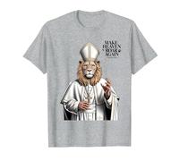 Papa León XIV Camiseta, Hombre, Gris Jaspeado, S