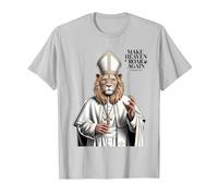 Papa León XIV Camiseta, Hombre, Plata, S