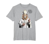 Papa León XIV Camiseta, Hombre Tallas Grandes, Gris Jaspeado, 3X Alto