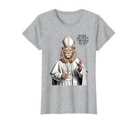 Papa León XIV Camiseta, Mujer, Gris Jaspeado, S