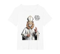 Papa León XIV Camiseta, Mujer Tallas Grandes, Blanco, 3XL Grande