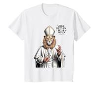 Papa León XIV Camiseta, Niños, Blanco, 3 años