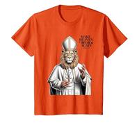 Papa León XIV Camiseta, Niños, Naranja, 3 años