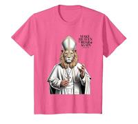 Papa León XIV Camiseta, Niños, Rosa Jaspeado, 6 años