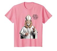 Papa León XIV Camiseta, Niños, Rosado, 3 años