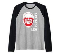 Papa León XIV Chicago America God Bless Camiseta Manga Raglan