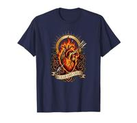 Papa León XIV Corazón Flameante de San Agustín en Illo Uno Unum Camiseta