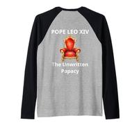 Papa León XIV El Papado No Escrito Vaticano Católico Americano Camiseta Manga Raglan