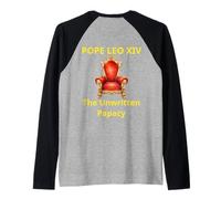 Papa León XIV El Papado No Escrito Vaticano Católico Americano Camiseta Manga Raglan