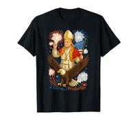 Papa León XIV hecho en Estados Unidos divertido diseño de papa americano Camiseta