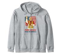 Papa León XIV hecho en Estados Unidos divertido diseño de papa americano Sudadera con Capucha