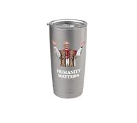 Papa León XIV "La humanidad importa" - MAGNIFICA HUMANITAS Vaso térmico de acero inoxidable de doble pared