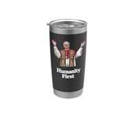 Papa León XIV "La humanidad primero" - MAGNIFICA HUMANITAS Vaso térmico de acero inoxidable de doble pared