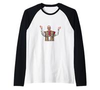 Papa León XIV - La paz esté con todos ustedes bendición espiritual Camiseta Manga Raglan
