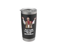 Papa León XIV "No construyas otra Babel. Construye Jerusalén" Vaso térmico de acero inoxidable de doble pared