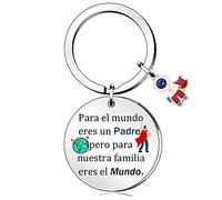 Papá Llaveros Hombre Navidad Llavero Día Del Padre Abuelo Apreciar Regalo Cumpleaños Corazón Azul Etiqueta Retiro Recuerdo De Hijo Hija Apreciación Papa Acción Gracias Amor Presenta Superman Diseño