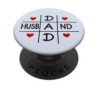 Papá Marido Héroe Divertido Amor Famil PopSockets PopGrip Adhesivo