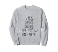 Papá más feliz en la tierra divertido viaje familiar Día del Padre Sudadera