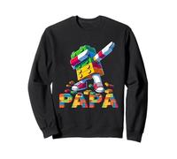 Papa Master Builder Dabbing Building Blocks Father's Day Fun Sudadera