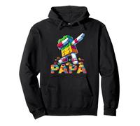 Papa Master Builder Dabbing Building Blocks Father's Day Fun Sudadera con Capucha