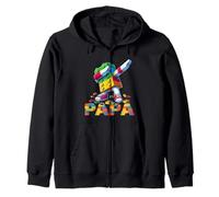 Papa Master Builder Dabbing Building Blocks Father's Day Fun Sudadera con Capucha