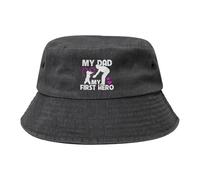 Papá, Mi Primer Amor, Mi Héroe Eterno. Sombrero De Cubo Divertido Gorra Pesca para Hombres Mujeres, Cámping Fiestas Jungla Unisex Sombrero De Pesca