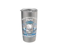 Papá, motero, que conduce una motocicleta, papá, esposo, abuelo Vaso térmico de acero inoxidable de doble pared