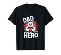 Papá My First and Forever Hero Cute Bear Father Camiseta