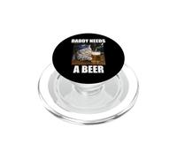 Papá Necesita Una Cerveza Divertido Gato Graso Bebiendo Cerveza Meme PopSockets PopGrip para MagSafe