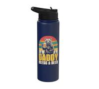 Papá Necesita Una Cerveza Divertido Papá Oso Bebiendo Humor Cerveza Hombres Stainless Steel Insulated Water Bottle