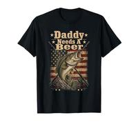 Papá Necesita Una Cerveza Pesca Lubina Papá Divertido Camiseta