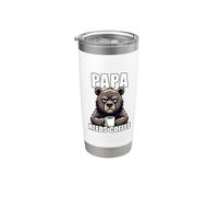 Papa Needs Coffee Vaso térmico de acero inoxidable de doble pared