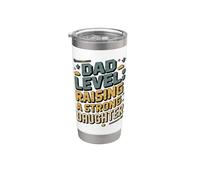 Papá Nivel Criando Una Hija Fuerte Paternidad Vaso térmico de acero inoxidable de doble pared