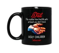 Papá, No Importa Lo Difícil Que Sea La Vida Tazas De Regalo Cerámica Tazas Té Graciosa Tazón De Café Regalos Novedosos Para Amigos Familiares Navidad 330ml