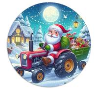 Papá Noel 1000 Piezas Puzzle Juegos Creativos Christmas Holiday Rompecabezas Redondo Presión Reducida Juguetes Familiar Puzzle Difícil 1000pcs (67.5x67.5cm)