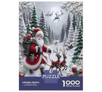 Papá Noel 1000 Piezas Puzzle Premium Puzzle Clásico, Cartón Top - Antiestrés Total, Decoración De Pared Chula, Regalo Ideal para Mujeres, Hombres Y Mayores 38x26cm/1000pcs