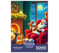 Papá Noel 1000 Tabletas Christmas Puzle para Adultos Rompecabezas De Desafíos Difíciles Clásicos para Adultos Y Niños A Partir De 12 Años Entretenimiento Creativo Obra De Arte De Juego De Rompecabez