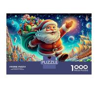 Papá Noel (2)_2 1000 Piezas Rompecabezas Clásico DecoracióN Familiar Papá Noel Fantasía Jigsaw Desafíos Difíciles para Adultos 38x26cm/1000pcs