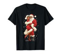 Papá Noel afroamericano Bailando con la señora Claus para Navidad Camiseta