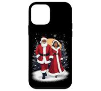 Papá Noel afroamericano Bailando con la señora Claus para Navidad Carcasa para iPhone 12 Mini
