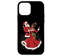 Papá Noel afroamericano Bailando con la señora Claus para Navidad Carcasa para iPhone 12 Mini