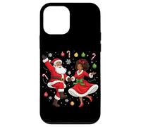 Papá Noel afroamericano Bailando con la señora Claus para Navidad Carcasa para iPhone 12 Mini