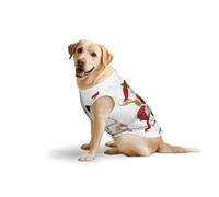 Papá Noel. Camiseta estampada suave para perros grandes, cómoda ropa de algodón para mascotas, camiseta elástica para perro, sudadera sin mangas (3xl-5XL)