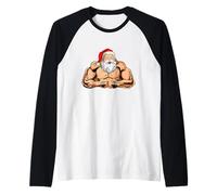 Papá Noel canalla Camiseta Manga Raglan
