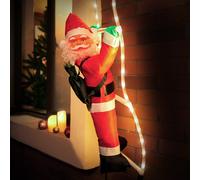 Papá Noel con escalera de 48 luces LED