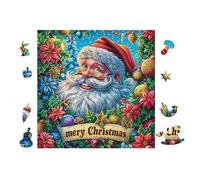 Papá Noel con Muñecos de Nieve Puzzle 100 Piezas Cartón Resistente para Parejas Ocio En Casa Relajación Y Concentración Decoración Pared Regalo Ideal 28x28cm