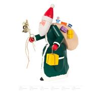 Papá Noel Con Regalos Y Campanas, Tallado BxHxT 8cmx18,5cmx10,5cm
