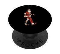 Papá Noel con una prótesis de Pierna - Amputación de piernas Navidad PopSockets PopGrip Adhesivo
